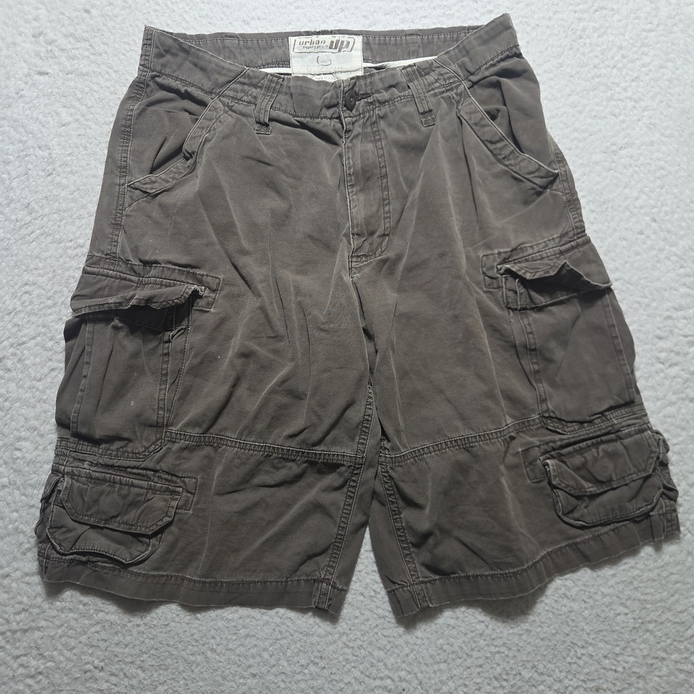 Urban Pipeline Shorts Men's 32 Cargo Military Style Distressed Brown Y2K